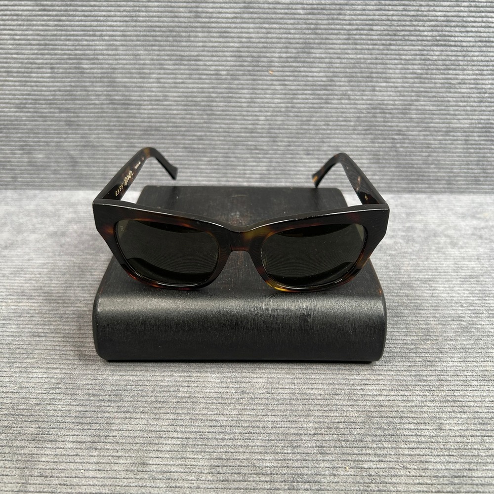 Raen Bower Kola Tortoise Shell Square Y2k Sunglasses Handcrafted Acetate